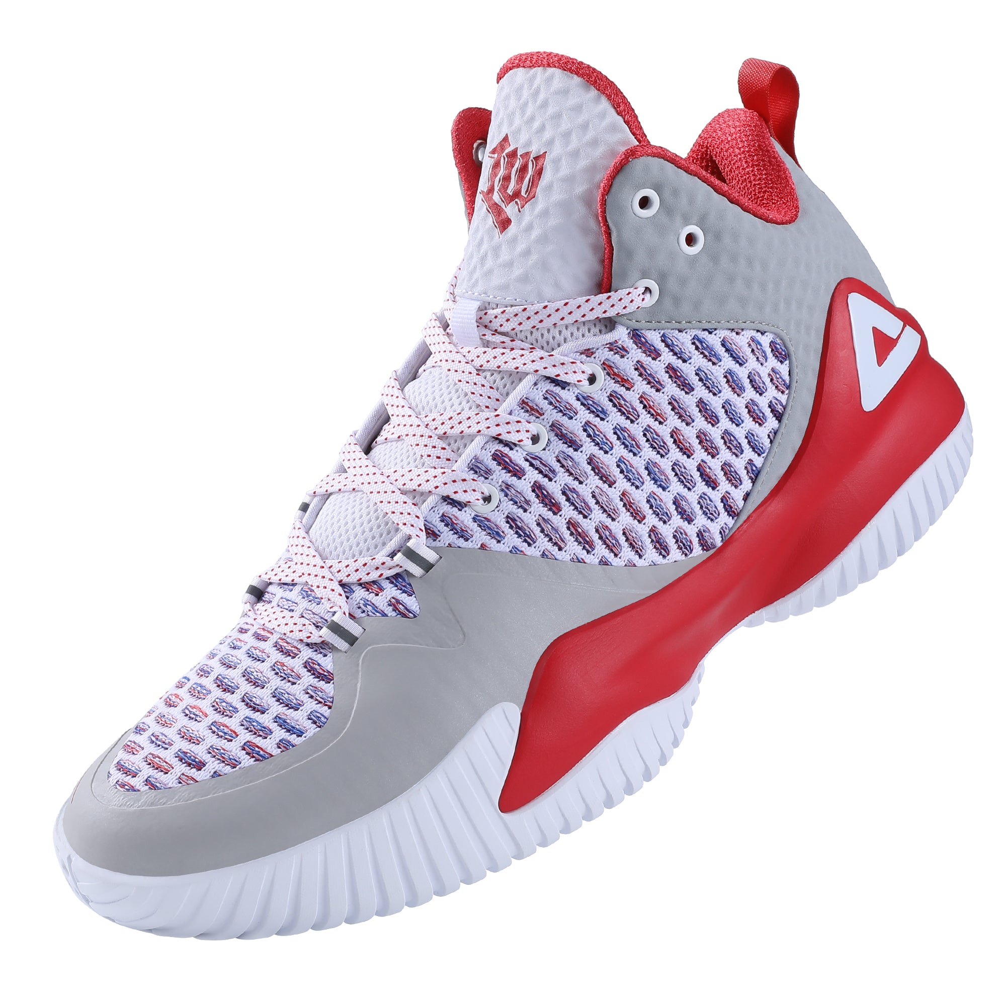 Gray and white basketball shoes best sale