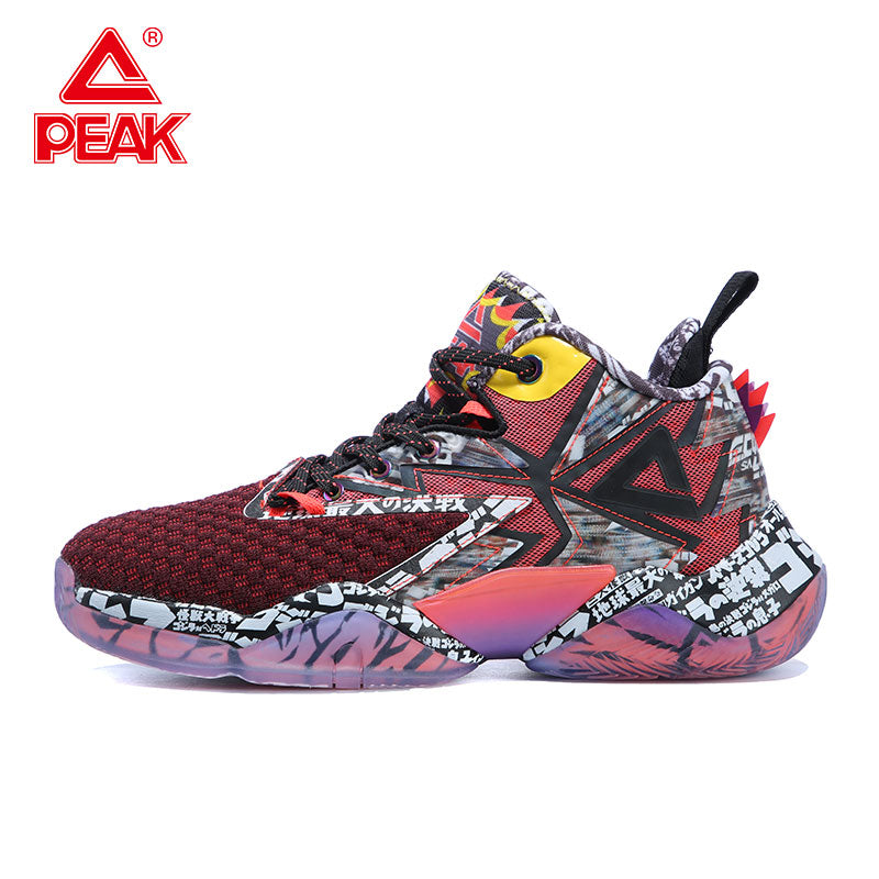 Peak TAICHI Basketball Shoes Men's Breathable Mesh Sneakers Non-Slip Wear-Resistant Sports Shoes Men Outdoor High-Top Basketball Shoes E03541A