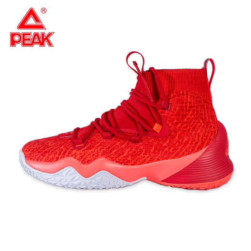 Red high top hotsell basketball shoes